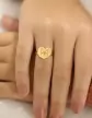 Bague Coeur Lettre gravée Style Floral