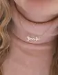 Collier Prénom Typographie Anglaise en Or Personnalisable