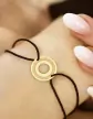 Bracelet Rond Ajouré Cordon Décor art déco