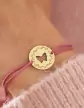 Bracelet Papillon Ajouré Cordon Décor Laurier