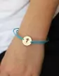Bracelet Rond Croix Ajourée en Or Personnalisable Cordon