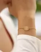 Bracelet Rond Femme Fleur en Or Personnalisable