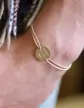 Bracelet Rond Cordon Papa Mon Hero en Or à Personnaliser