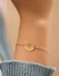 Bracelet Femme Personnalisé Or Cercle Soleillé
