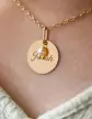 Médaille Or Ronde à Graver Perle Blanche