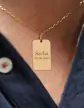 Médaille Rectangle Or à Personnaliser