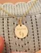 Médaille Ronde Or Empreintes Pieds Personnalisable