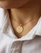 Médaille Ronde Or Ange Personnalisable