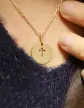 Médaille Ronde Or Croix Ajourée Personnalisable