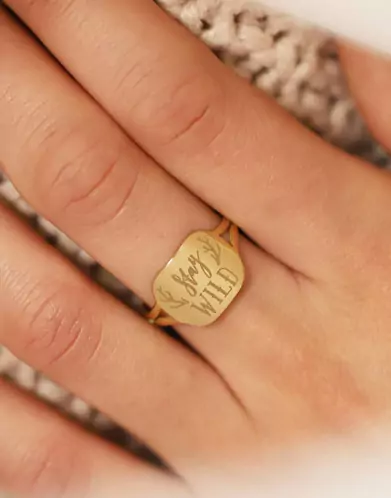 Bague Rectangle Or Stay Wild