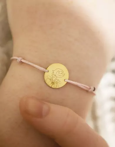 Bracelet cordon fille Fleur en Or - La Fée Galipette