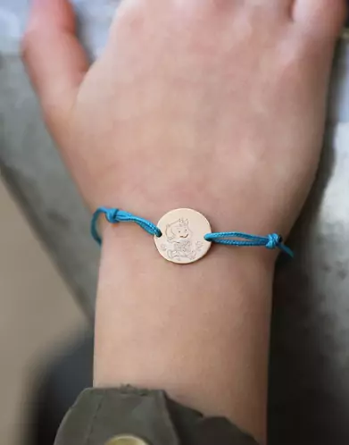 Bracelet Cordon Garçon Fleurs en Or - La Fée Galipette