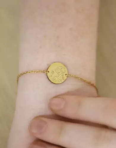 Bracelet Chaîne Fille Papillons en Or - La Fée Galipette