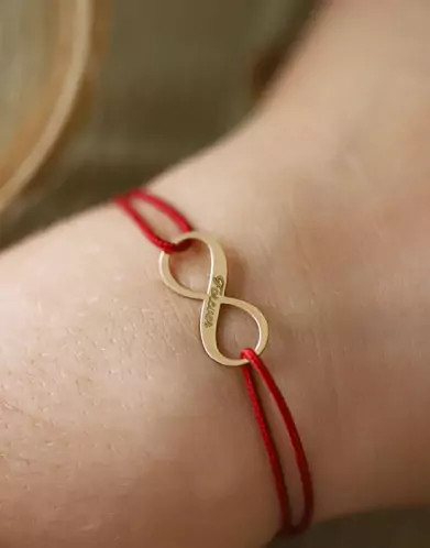 Bracelet Infini en Or Personnalisable Cordon