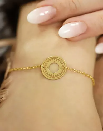Bracelet Rond Ajouré Homme Décor Boussole