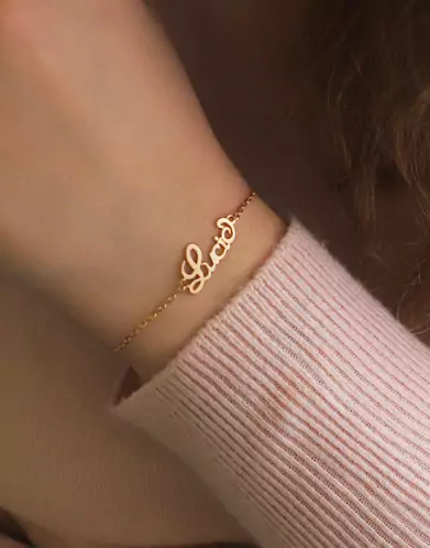 Bracelet Prénom Enfant en Or Personnalisable