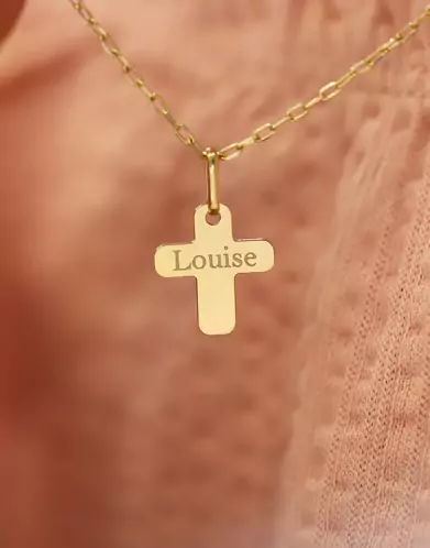Pendentif Croix en Or à Personnaliser