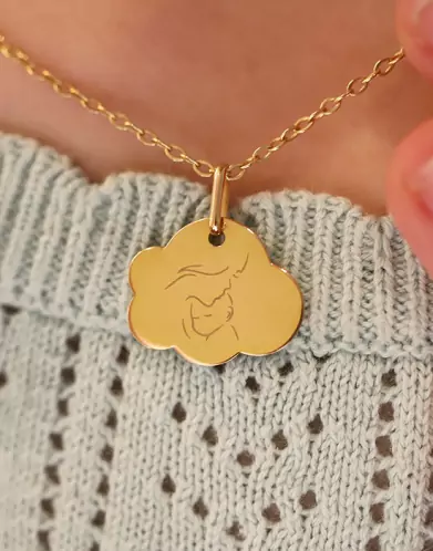Médaille Nuage M Maman Bébé