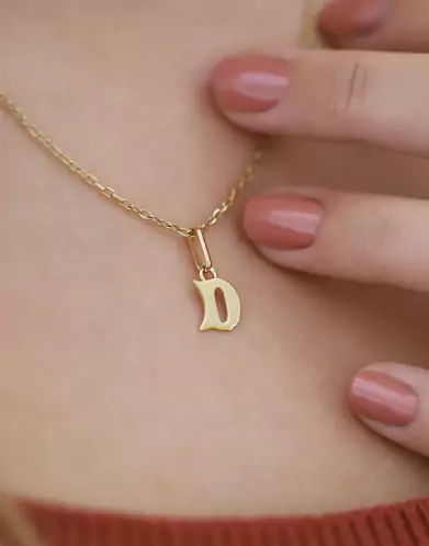Pendentif Lettre en Or Personnalisable