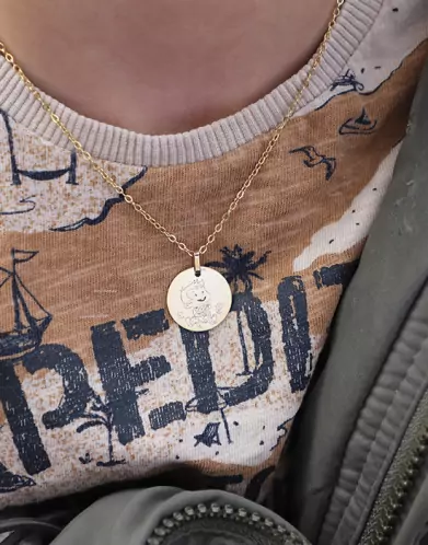 Médaille Petit Garçon Fleurs en Or - La Fée Galipette