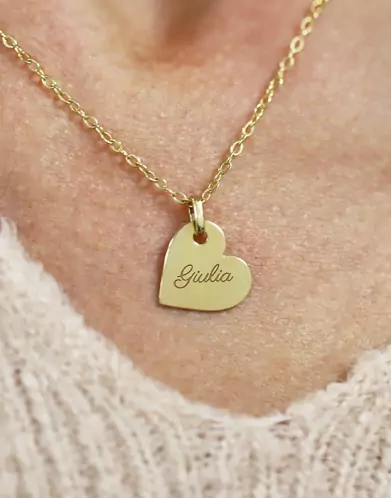 Petite Médaille Cœur en Or Personnalisable