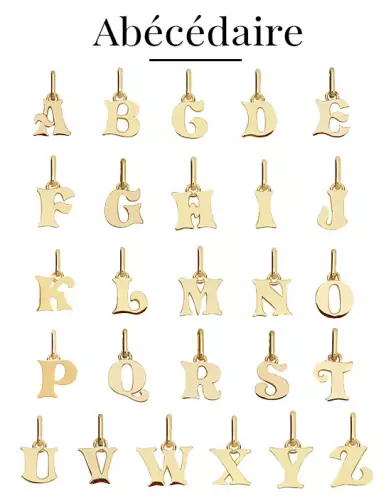 Pendentif Lettre en Or Personnalisable