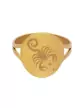 Bague Ronde Emblème Zodiaque en Or Personnalisable