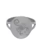 Bague Ronde Emblème Zodiaque en Or Personnalisable