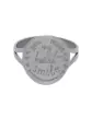 Bague Ronde You Make My Heart Smile en Or Personnalisable