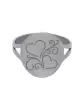 Bague Ronde Duo Cœurs en Or à Personnaliser