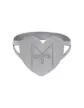 Bague Coeur Lettre gravée Style Floral