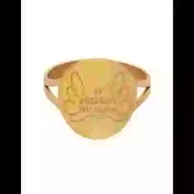 Bague Ronde Ma Maman Ange Gardien en Or à Personnaliser image cachée