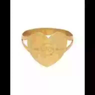 Bague Coeur Or Zodiaque Stylisé image cachée