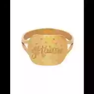 Bague Rectangle Or Je t'aime image cachée