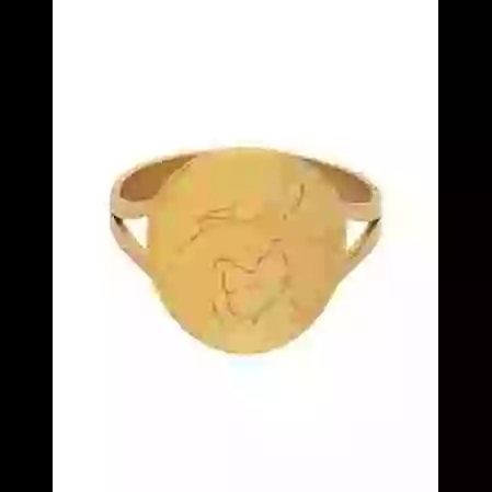 Bague Ronde Maman B&eacute;b&eacute; en Or &agrave; Personnaliser image cachée