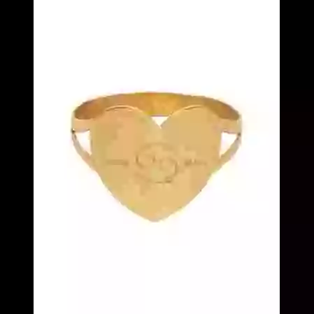 Bague Coeur Or Zodiaque Stylis&eacute; image cachée