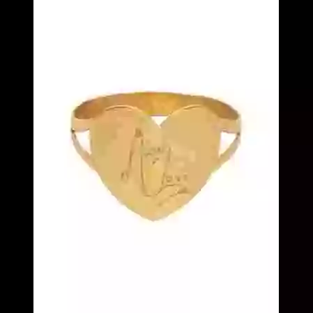 Bague Coeur Or Love B&eacute;b&eacute; image cachée
