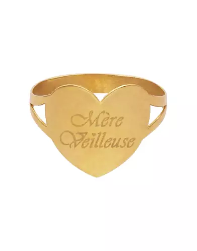 Bague Coeur Or Mère Veilleuse