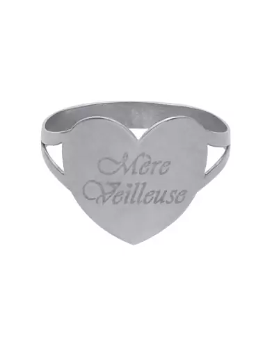 Bague Coeur Or Mère Veilleuse