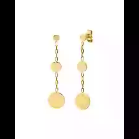 Boucles d&rsquo;Oreilles M&eacute;dailles Rondes en Or &agrave; Graver image cachée