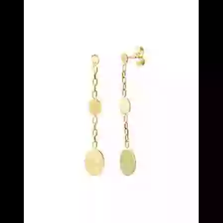 Boucles d&rsquo;Oreilles M&eacute;dailles Ovales en Or &agrave; Graver image cachée