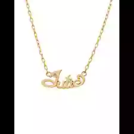 Collier Pr&eacute;nom Lettres Anglaises en Or avec Brillant Personnalisable image cachée