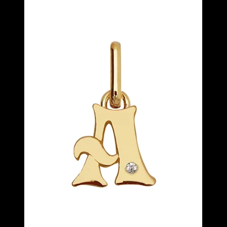 Pendentif Lettre en Or et Diamant Personnalisable image cachée