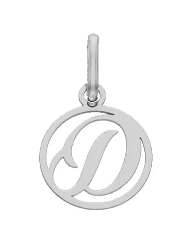 Pendentif Rond Ajouré Initiale en Or Personnalisable