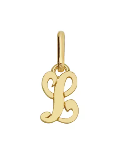 Pendentif Initiale Lettre Anglaise en Or Personnalisable