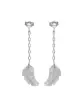 Boucles d’Oreilles Plumes Pendantes en Or