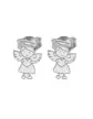 Boucles d’Oreilles Ange Fille en Or