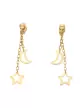 Boucles d’Oreilles Pendantes Astres en Or