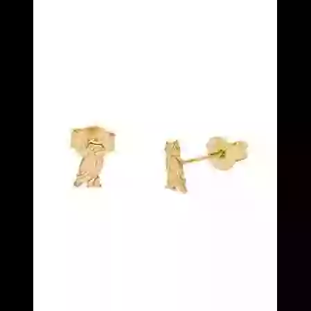 Boucles d&rsquo;Oreilles Hibou en Or image cachée