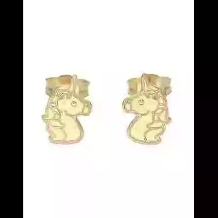 Boucles d&rsquo;Oreilles Licorne en Or image cachée